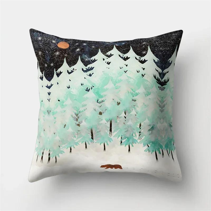 Cute Animal Dog Deer Bear Cushion Cover Home Living Room Sofa Bedroom Decoration Throw Pillow
