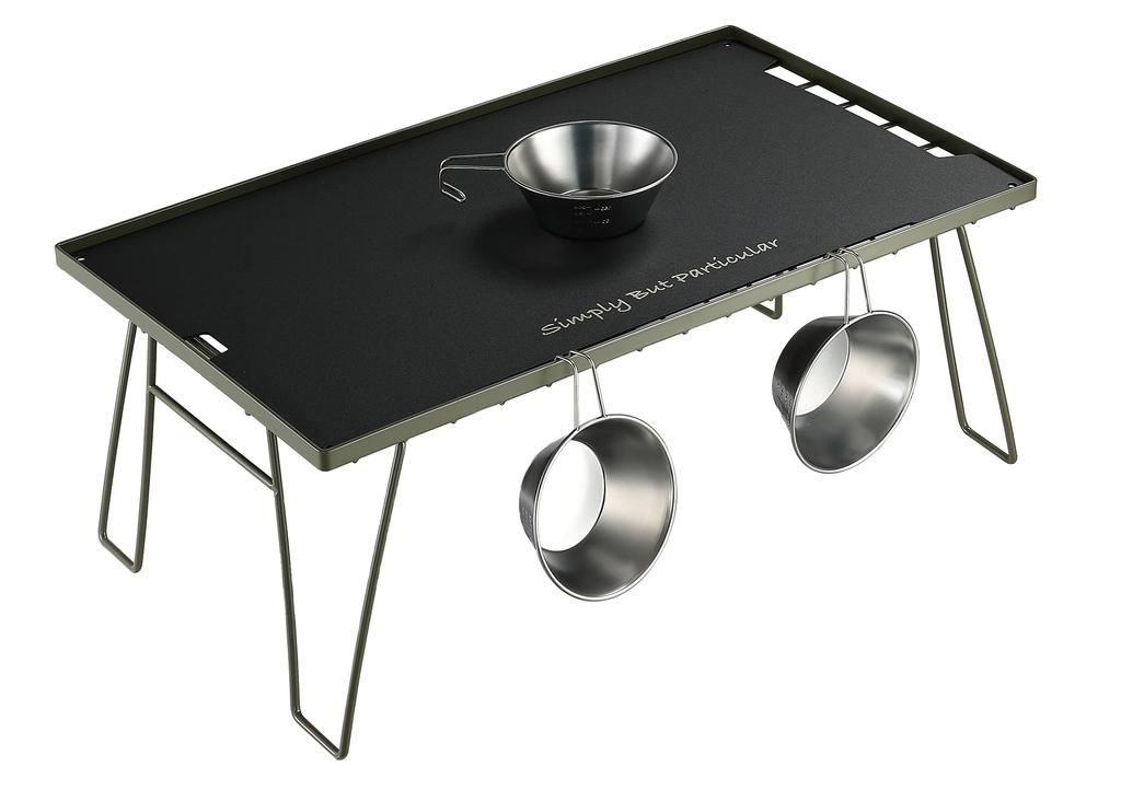 CAMPING MOON Ground Rack/Field Rack, Aluminum Top, Black, with Black Gear, T-2308-BK