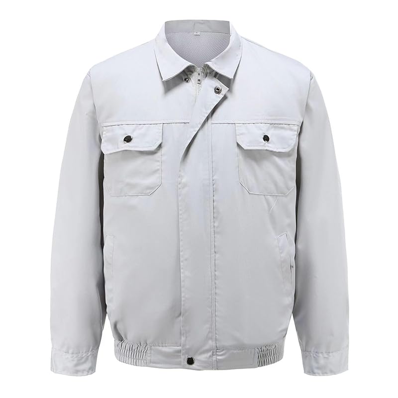 

[HotokGoo] air conditioning work clothes clothes only compatibility long sleeve work clothes cooling wear Without fan (JP, alphabet, M, gray)