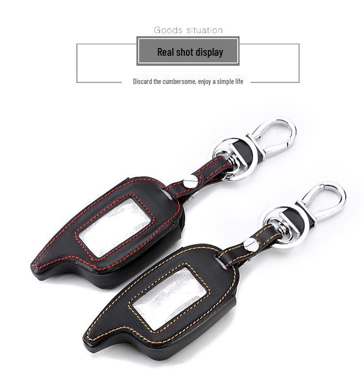 MAGICAR M7 Remote Control Genuine Leather Key Case and Keychain for Russia