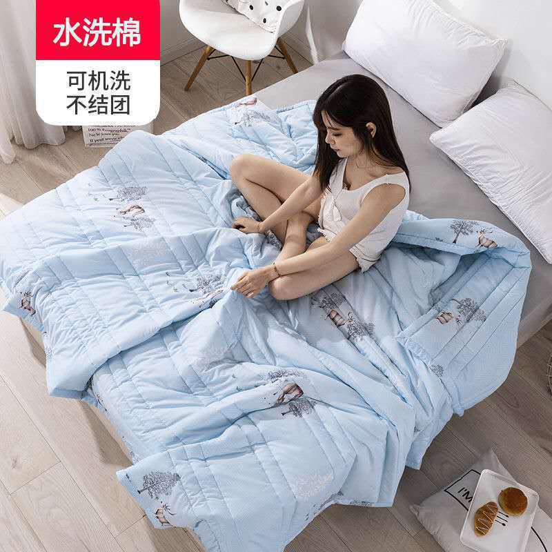 Print Summer Cooling Quilt Lightweight Breathable Thin Bedspread Soft Washable Comforter for Bedroom, Sofa, Dorm, All-Season Use
