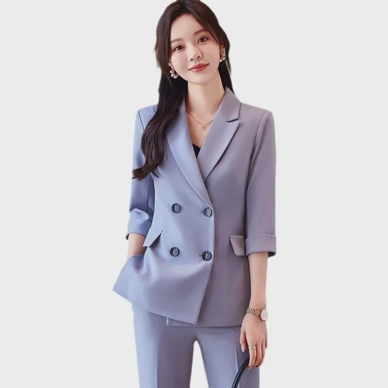 Costume d'été pour femme: Tenue professionnelle élégante pour directeur d'hôtel, petit blazer haut de gamme, tenue de soirée