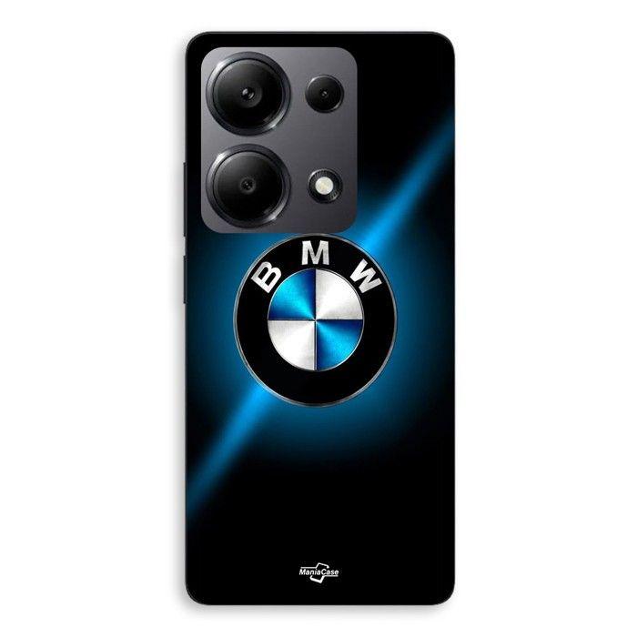 Coque de téléphone - MANIACASE - Xiaomi Redmi Note 13 Pro 4G - Logo BMW - Silicone - Brillant