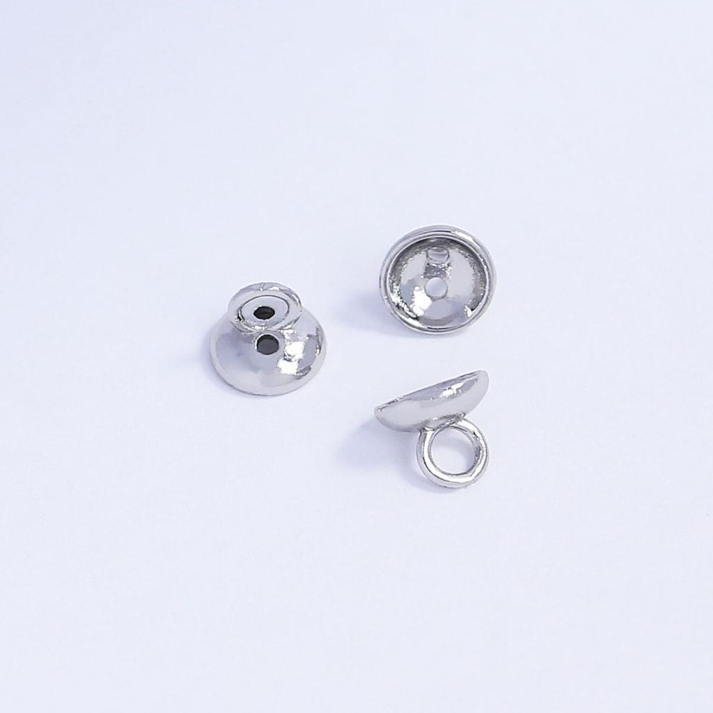 18k Gold-Plated Double-Hole End Cap for DIY Jewelry Making