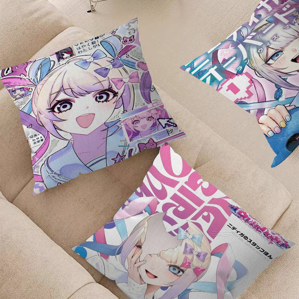 Game N-Needy Streamer Overload Pillow Anime Pillow Sofa Bed Head Pillow Cover Cushion Cover 45X45 Cm Fashion