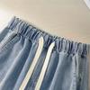 Women's Lyocell Blend Drawstring Elastic Waist Jeans