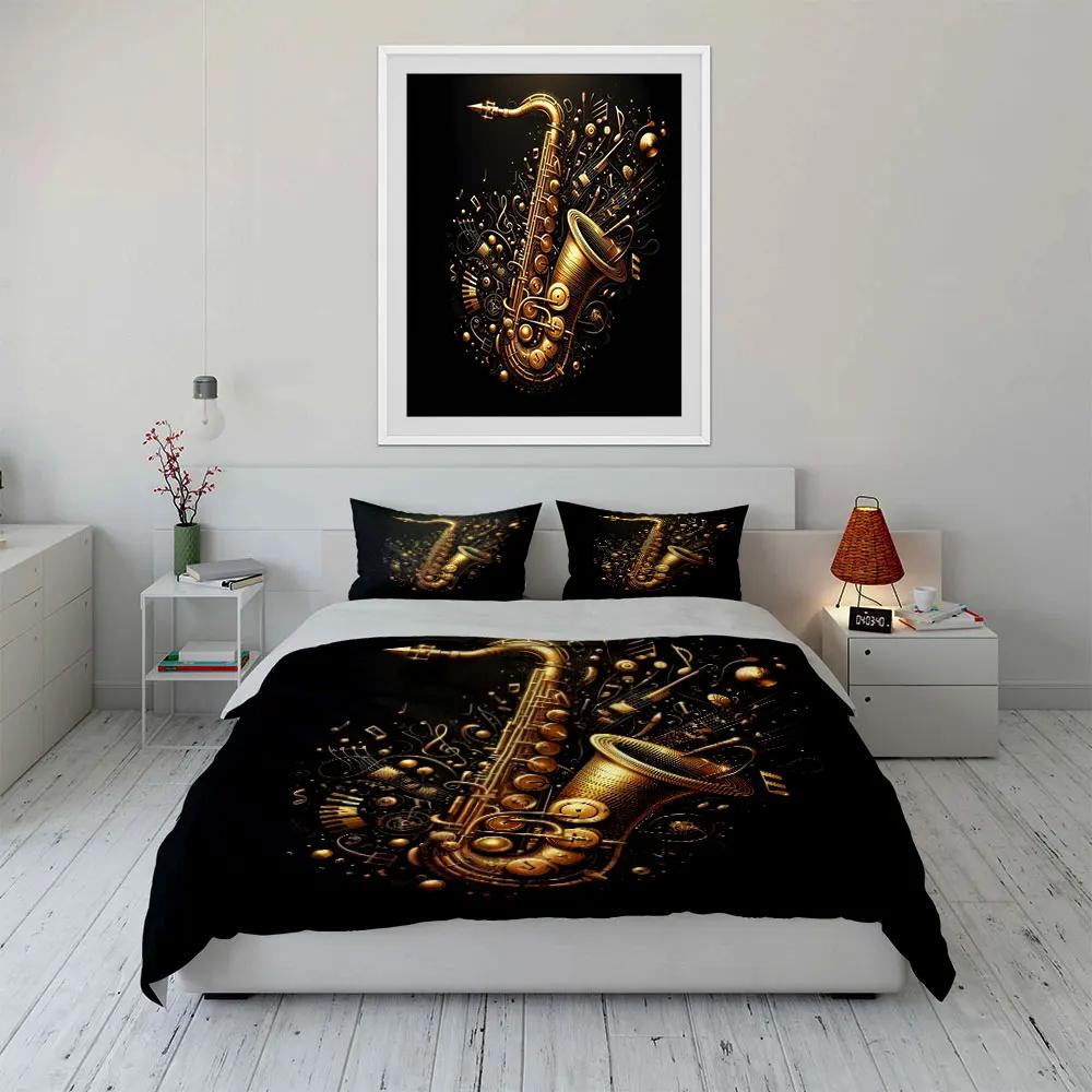 "Musical Instrument Art Decor Set" Multiple sizes kid's and adults' bedroom Exquisite 3PC bedding set, gift