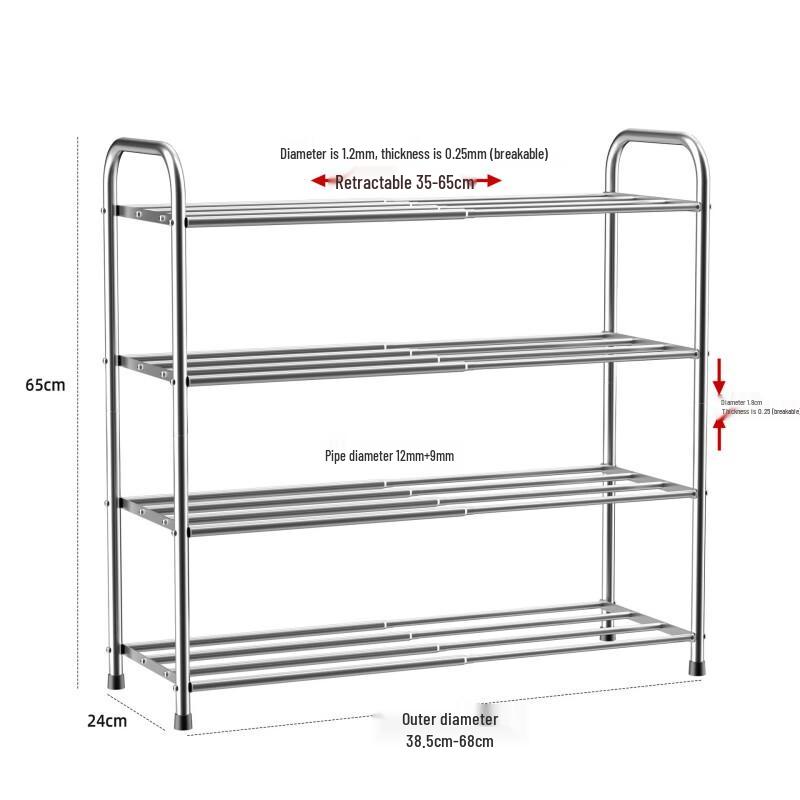 Simple Stainless Steel Shoe Rack
