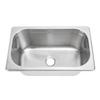 320 X 180 X 130mm RV Sink 304 Stainless Steel Versatile Square Kitchen Bathroom Wash Sink with 40mm Outlet for Caravan