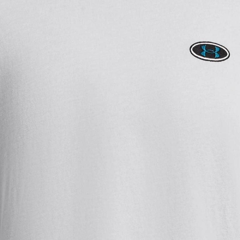 Under Armour Logo Crew Neck Heavyweight Casual Soft Comfortable Short Sleeve T-Shirt Men Tops Modern-Gray 1382902-011