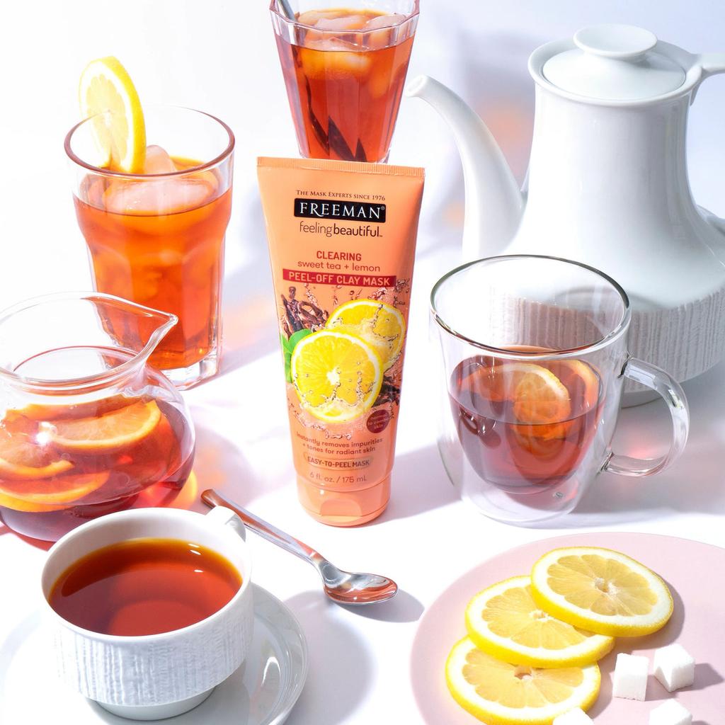 Masques Faciaux Nettoyants Thé Sucré & Citron Peel Off Masque d'Argile Nettoyant
