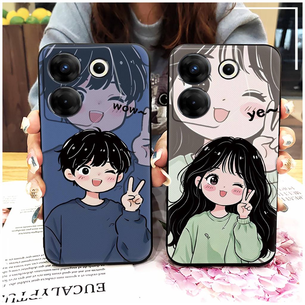 Waterproof TPU Phone Case For Tecno Camon20 Pro 5G/CK8n Durable Back Cover Anti-dust Phone Pouch Couple Dirt-resistant