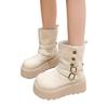 Fashionable Versatile Thick Soled Midsole Boots Women's Autumn Winter New Warm Women's Snow Boots