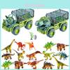 Colorful Dinosaur Trucks Triceratops Tyrannosaurus Figure For Kids' Playtime Fun