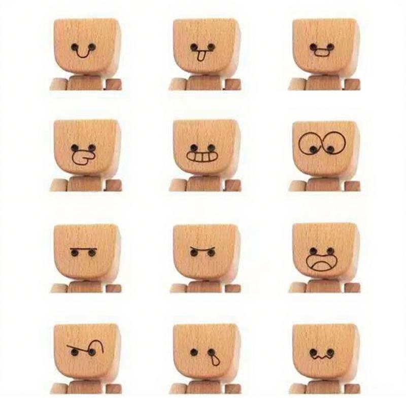 Swaying Wooden Figure Car Vents Clip Diffuser Home Office Decoration