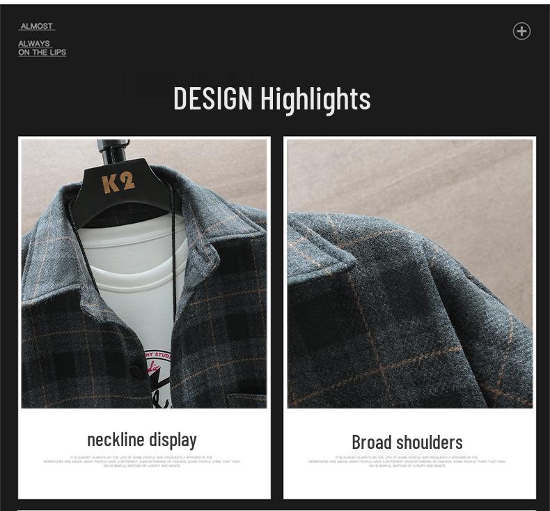 Trendy Plus Size Men's Casual Jacket - Loose Fit Spring/Autumn Versatile Workwear Top