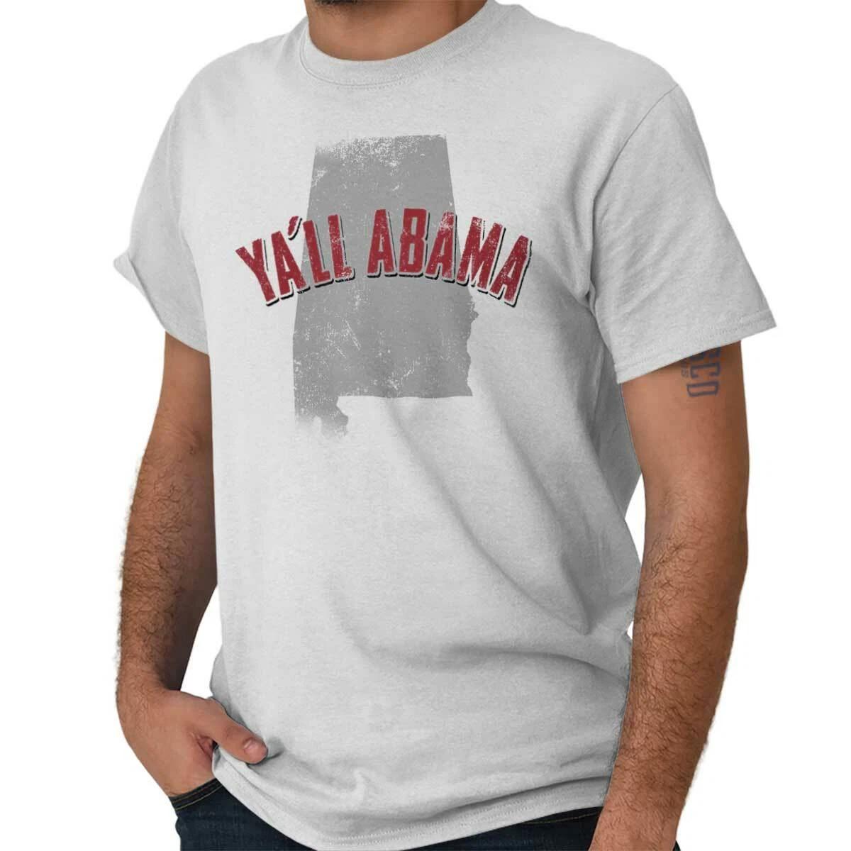 Yall Abama Alabama Southern Pride AL Souvenir Adult Short Sleeve Crewneck Tee L