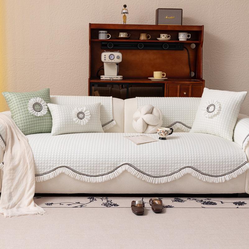 New Summer Sofa Cushion Non-Slip Ice Doudou Sofa Cover Cloth Towel Summer Mat Cover Ice Silk Seat Cushion