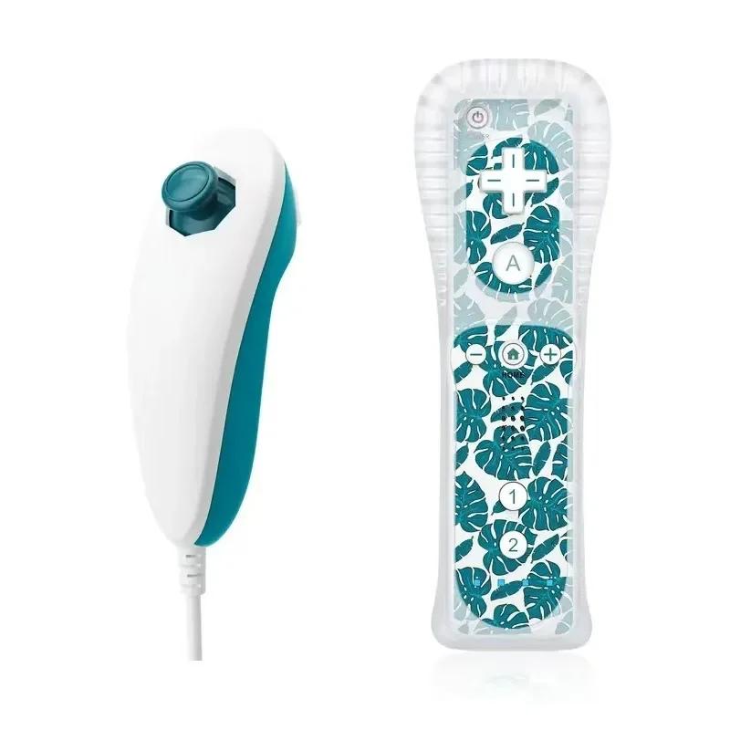 

For Nintendo Wii U Joystick 2 in 1 Wireless Remote Gamepad Controller Set Motion Plus Remote Controller Gamepad Games Control зелёный