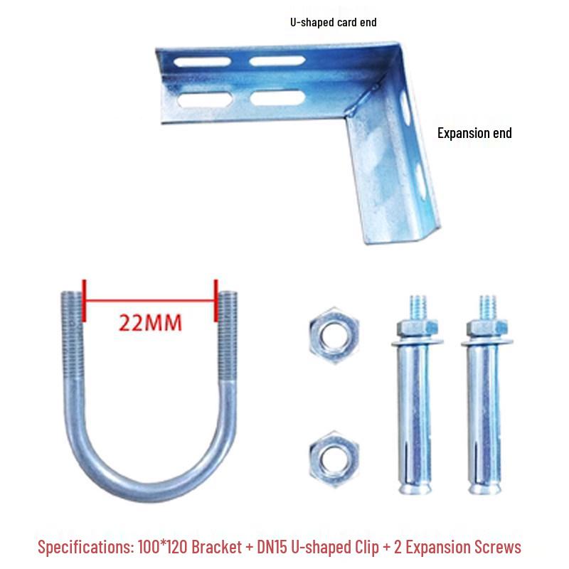 

Galvanized Water & Gas Pipe Clamp with Triangular Iron Frame
