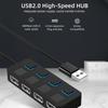 Hub USB 2.0 Rozdzielacz USB 4 Porty Ekspander Wielokrotny Hub USB 2.0 Użyj Zasilacza Hub USB2.0