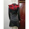 Women's Long Sleeve Color Block Plaid Double Layer Hooded Diamond Short Dress