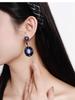 TIANSHE New Model Sector Long Style Pendant Earrings High-end Fashion Temperament Colorful Zircon Earrings