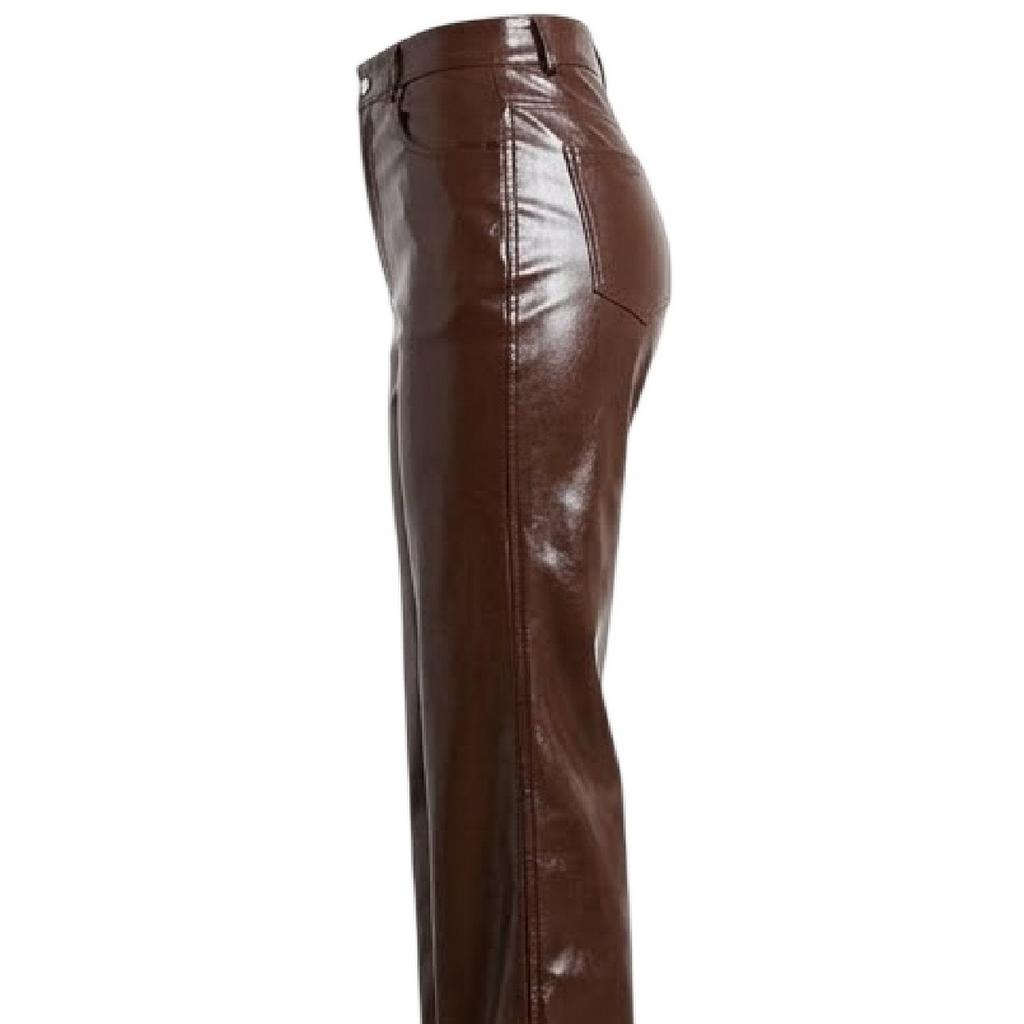 Missy Empire Womens/Ladies Faux Leather Wide Leg Trousers