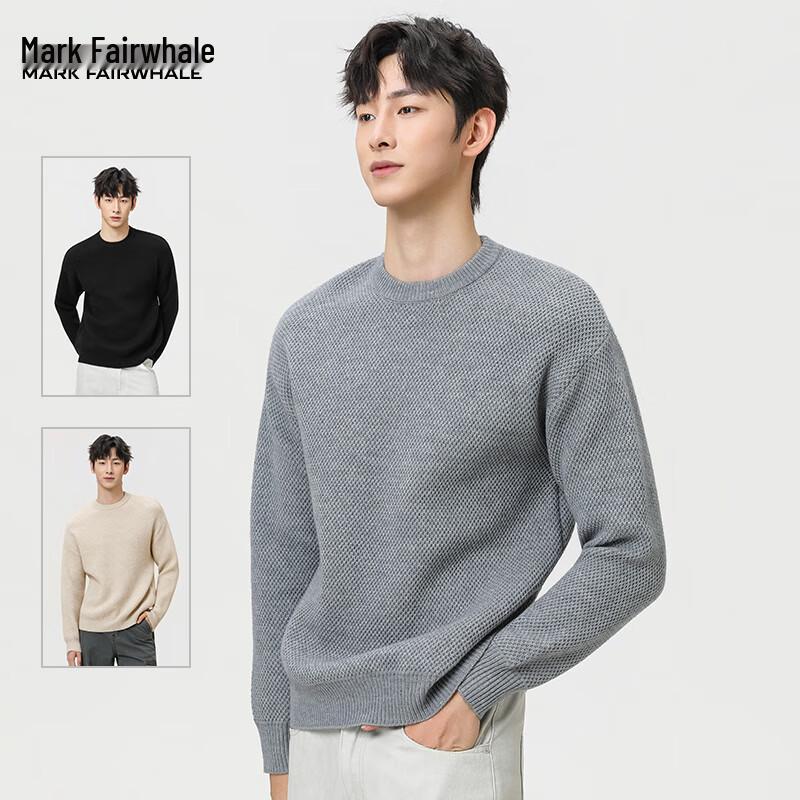 Mark Fairwhale Men's Loose Fit Crew Neck Pullover Sweater