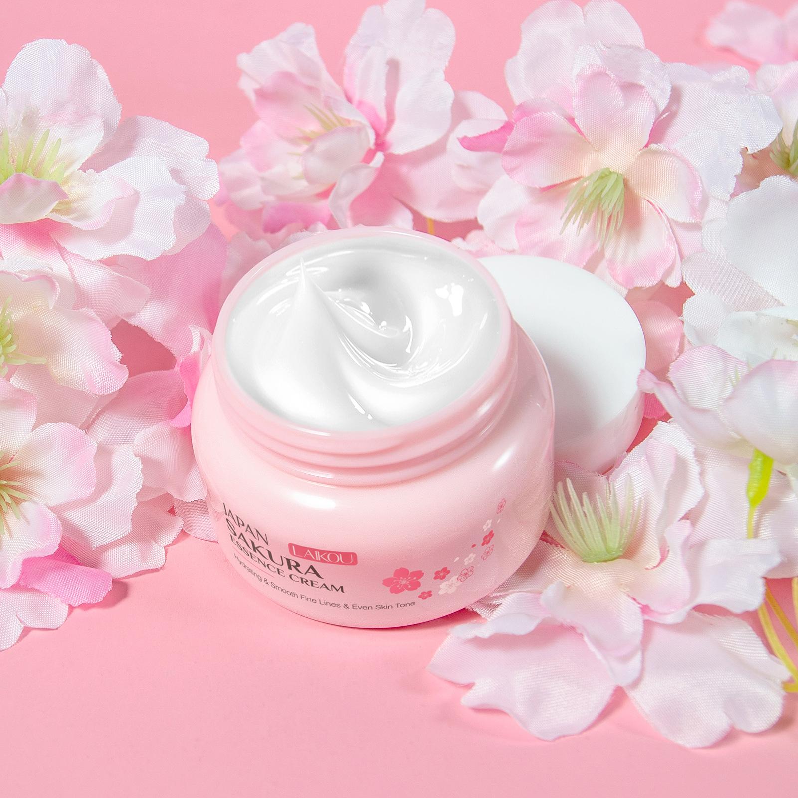 

Крем для лица LAIKOU Japan Sakura Essence Cream с эссенцией сакуры, увлажняющий, осветляющий, уход за кожей, 60 г