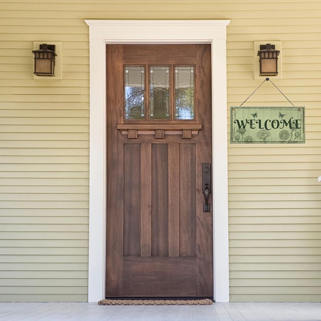 2 Funny Welcome Signs, Front Door Sign Welcome/Please Take Off Your Shoes Hanging Sign, 20x 10cm