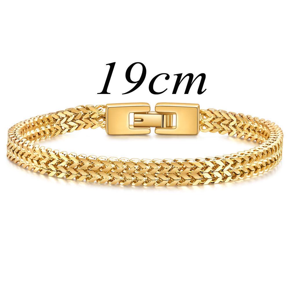European & American Hip Hop 6MM Dragon Bone Snake Chain Bracelet - Fashionable Titanium Steel