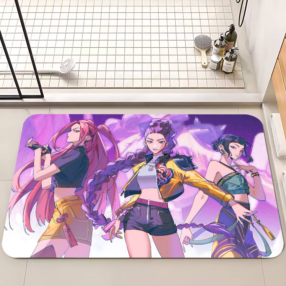 Kpop Demon Anmie H-Hunters Floor Mat Non-Slip Laundry Room Mat Laundry Decor Balcony Child Living Room Bedside Mats