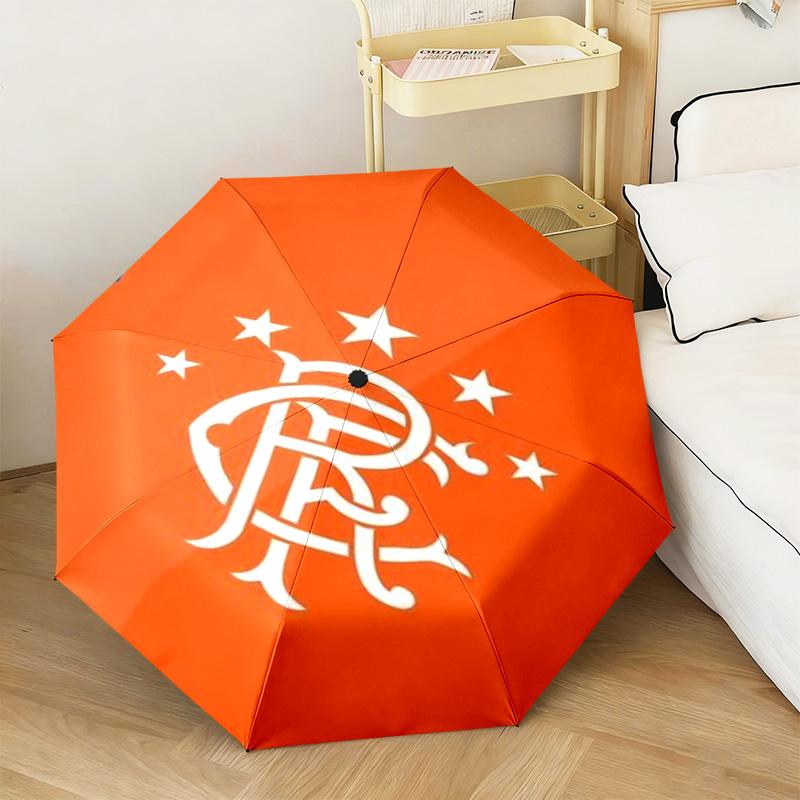1PC Rangers Fc Crest Automatic Umbrella - Suitable Travel Outdoor Portable Umbrella Birthday Gift Daily Essentials