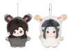 The Master of Diabolism" Anime Wei Wuxian & Lan Wangji Set Ver. 10cm Plush Toy with Pendant Ball Chain, Dress-Up, Cute Doll, Official Moe Merchandise