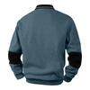 Men's Casual Loose Colorblock Print Lapel Button Long Sleeve Top