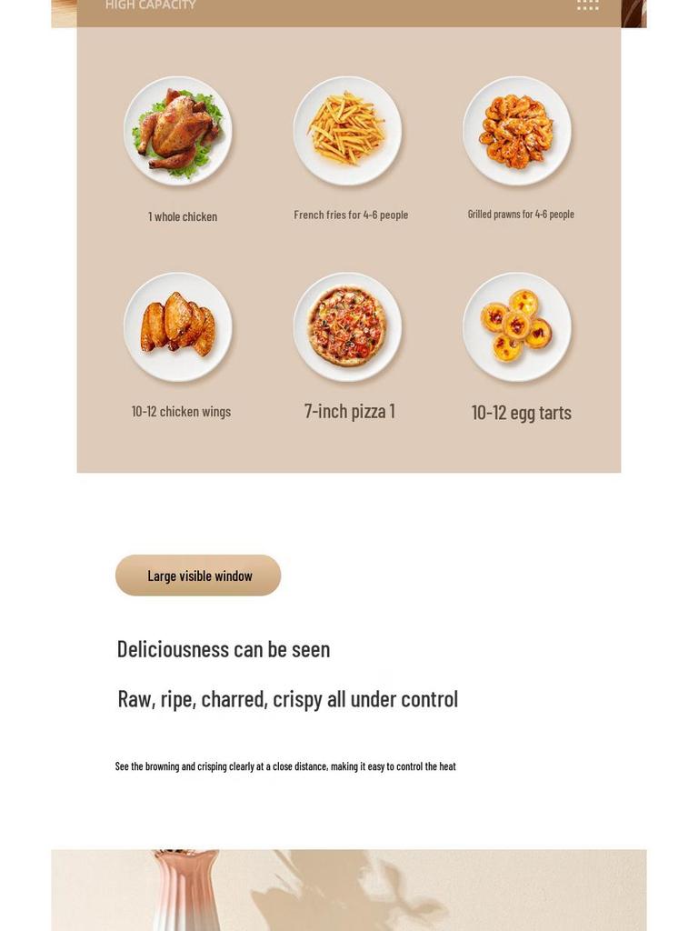 Multifunctional Large Capacity Air Fryer Oven with OEM Labeling - Complies with EU, US, and UK Standards