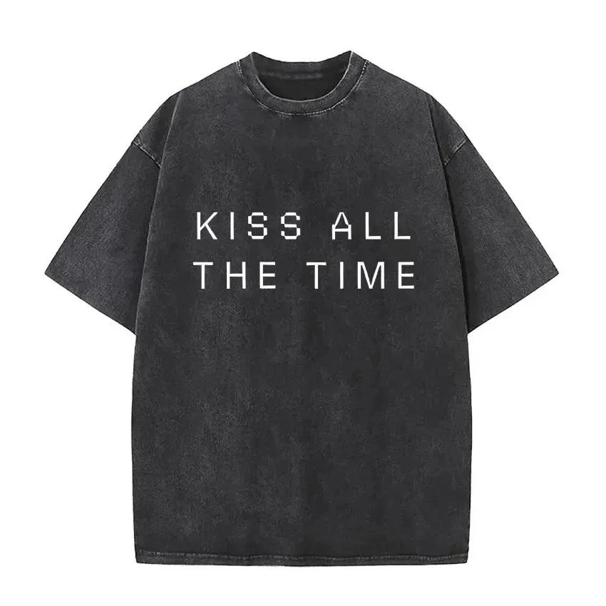 Harry Styles Kiss All The Time T Shirts Graphic Print M
