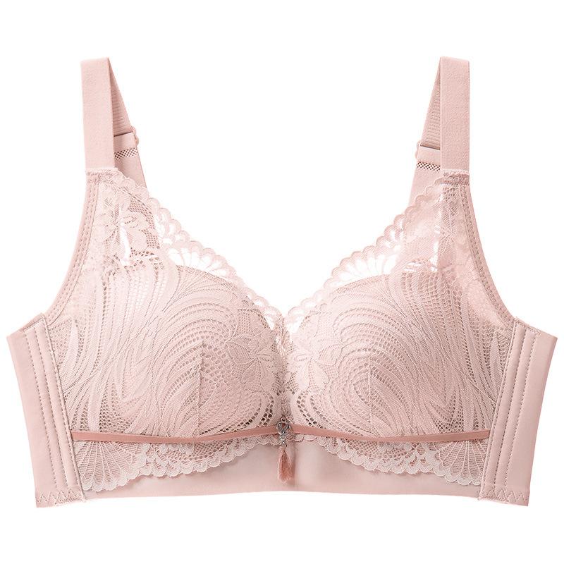 

Поддерживающий бюстгальтер для женщин, предотвращающий провисание, без косточек, с регулируемой посадкой, сексуальный 40/90B розовый