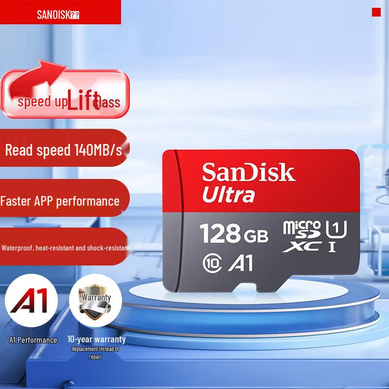 SanDisk 128GB Extreme microSD Card A1 U1 C10 (140MB/s)