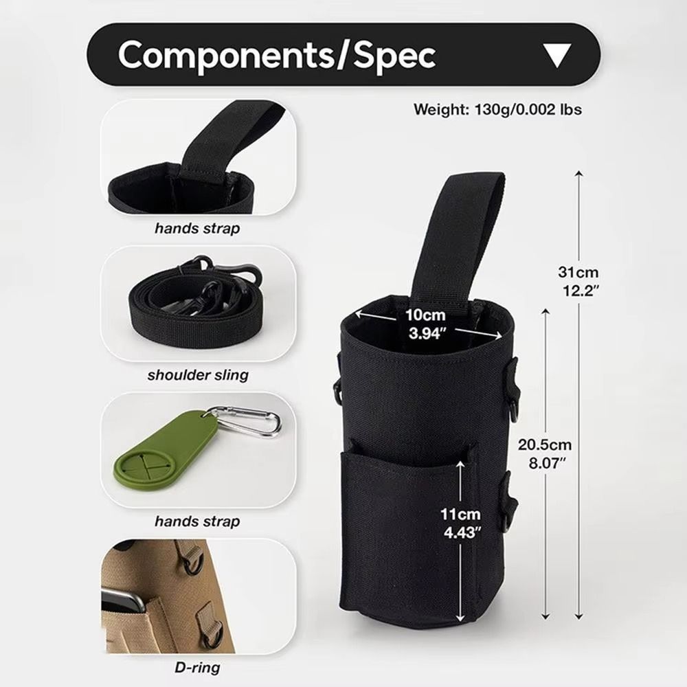 Magnetic Water Bottle Sling Bag Waterproof Sports Water Bottle Bag Gym Bottle Bag Gym