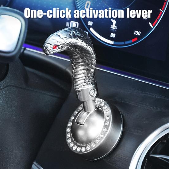 Araba Start Stop Düğmesi Yılan Desenli Dekoratif Kapak Kolay Montaj Çoğu Kamyon Araba RV'ler İçin Araba Start Düğmesi Çizik Toz Korumalı Oto