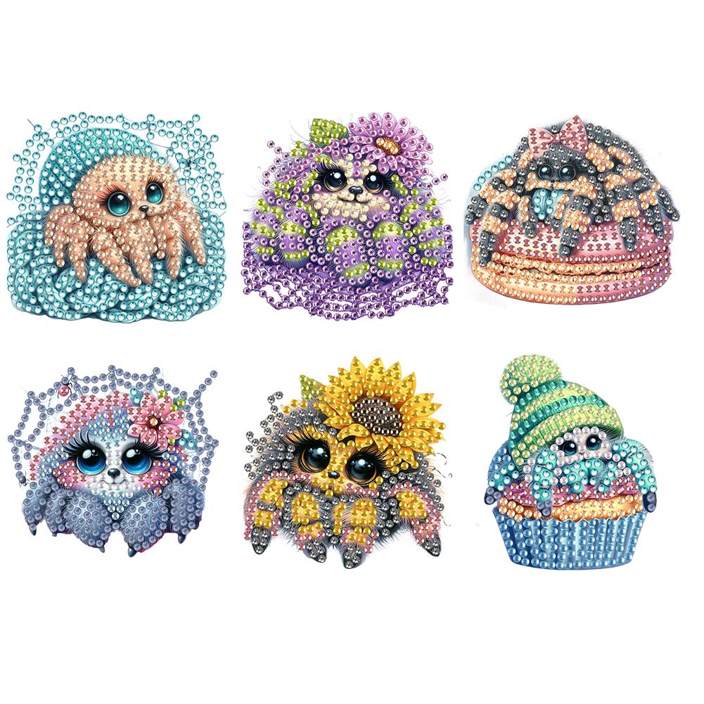 6Pcs Acrylic Bee Diamond Painting Refrigerator Magnet Diamond Painting Fridge Magnet DIY Fridge Stickers for Fridge Whiteboards