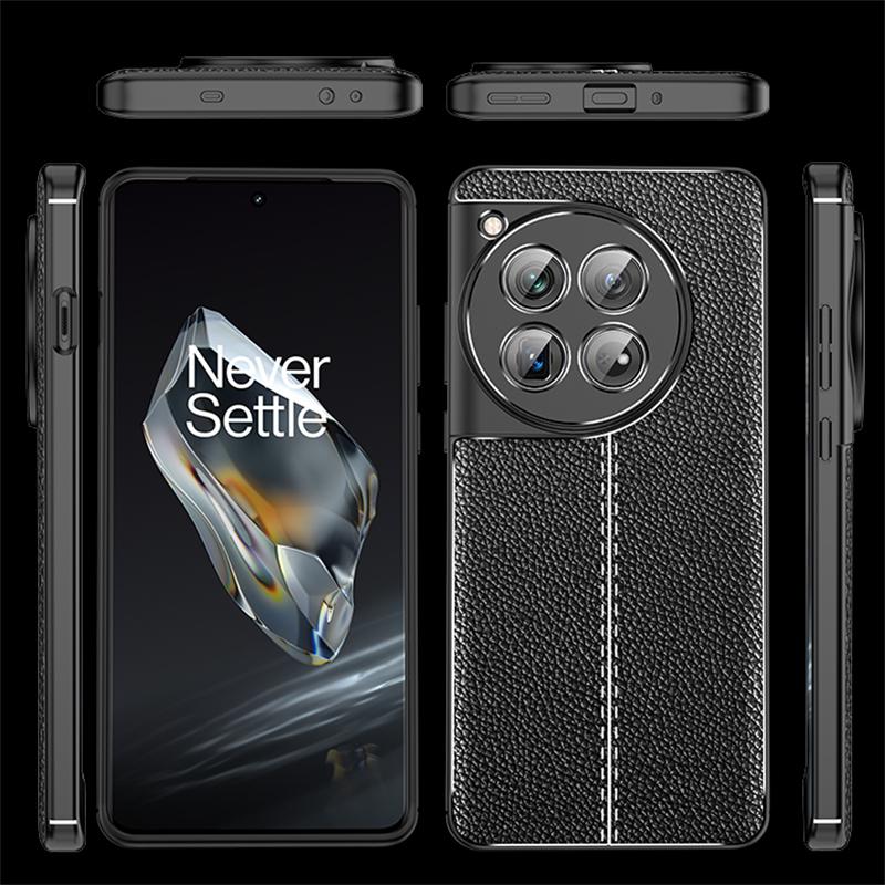 For OnePlus 12 Case Cover OnePlus 12 Capas New Shockproof Soft TPU Silicone Phone Back Bumper Leather Fundas One Plus OnePlus 12
