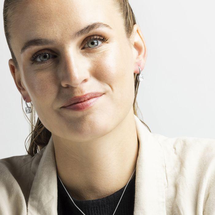 Boucles d'oreilles - Luxenter - Mathzi - Argent 925 - Zircon cubique - Finition rhodiée