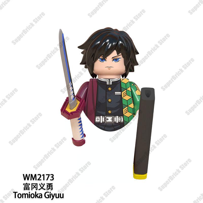 Demon Slayer Mini Action Figures Hot Anime Dolls Bricks Kamado Tanjirou Kibutsuji Muzan Building Blocks Model Toys Kids Gift Set