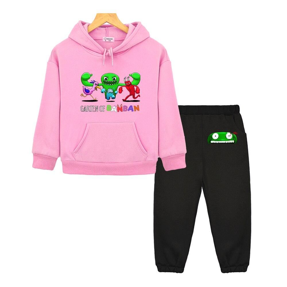Game Garten of Banban Monster Print Hoodies Sets Casual Langarm Baby Kinder Sweatshirts Weiche Kawaii Cartoon Jungen/Mädchen Tops Fleece Hoodie