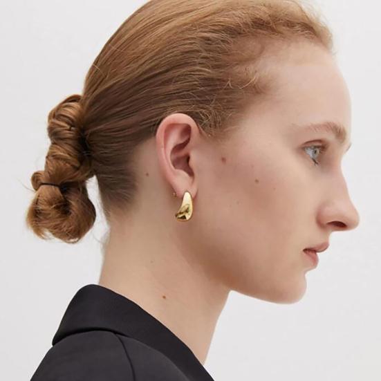 1 Pair Teardrop Earrings for Women, Small Water Drop Stud Earrings, Chunky Statement Jewelry for Wedding, Party, Prom, Daily
