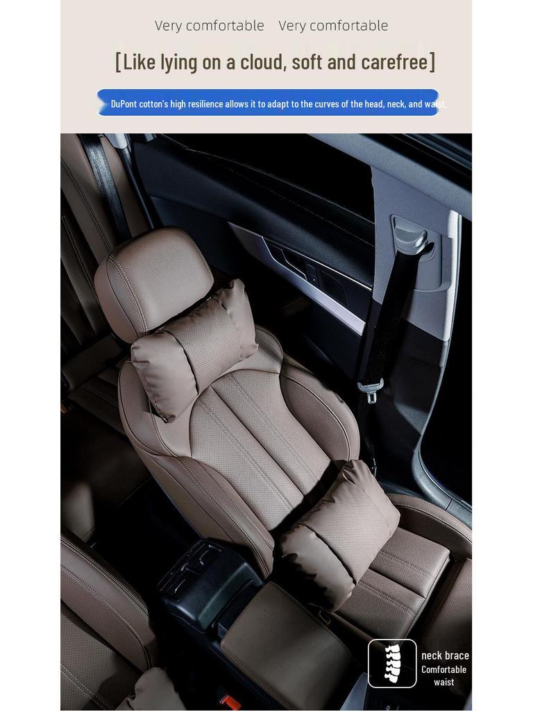 Honda CRV, Accord, Breeze, Civic, Odyssey Kopfstütze: Leder-Lendenwirbelstütze & Nackenschutz