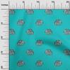 oneOone Cotton Flex Fabric Elephant Block Printed Craft Fabric BTY 40 Inch